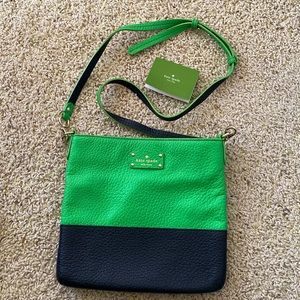Kate Spade green & black crossbody bag